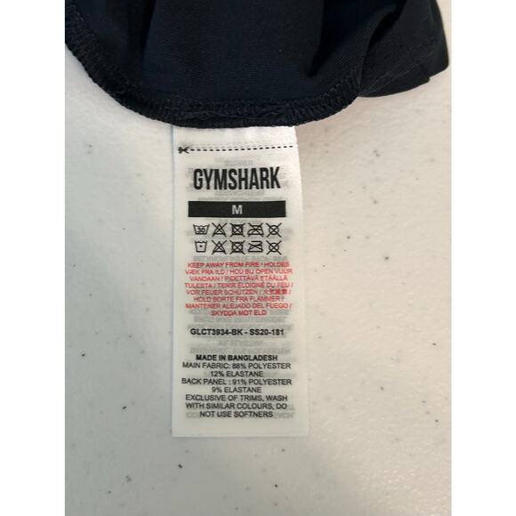 Gym Shark Logo Tank Top Women M Black Activewear Casual workout Gym sleeveless - Picture 4 of 10